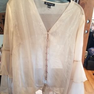 INC top sz XL soft gold